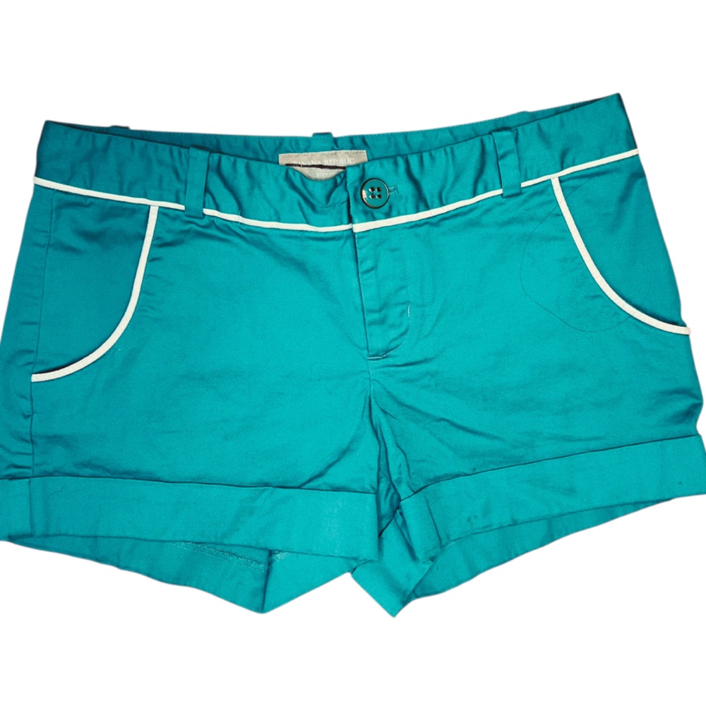 Banana Republic Ryan Fit Teal Shorts Womens Size 2
